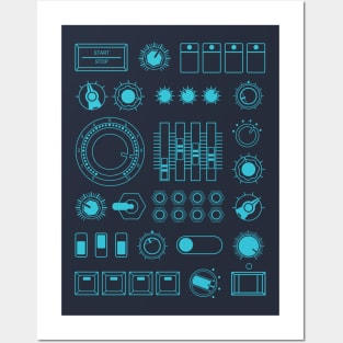 Vintage Analog Synth Controls Posters and Art